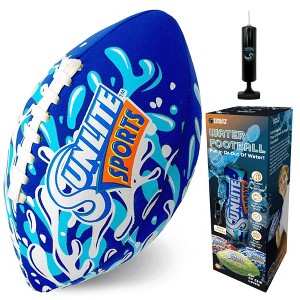 Sunlite Sports Waterproof Football, Outdoor Play, for Pool Beach Lake Park Water Toy, for Kids Children Teens Adults, Family Fun - Blue - 1 of 4