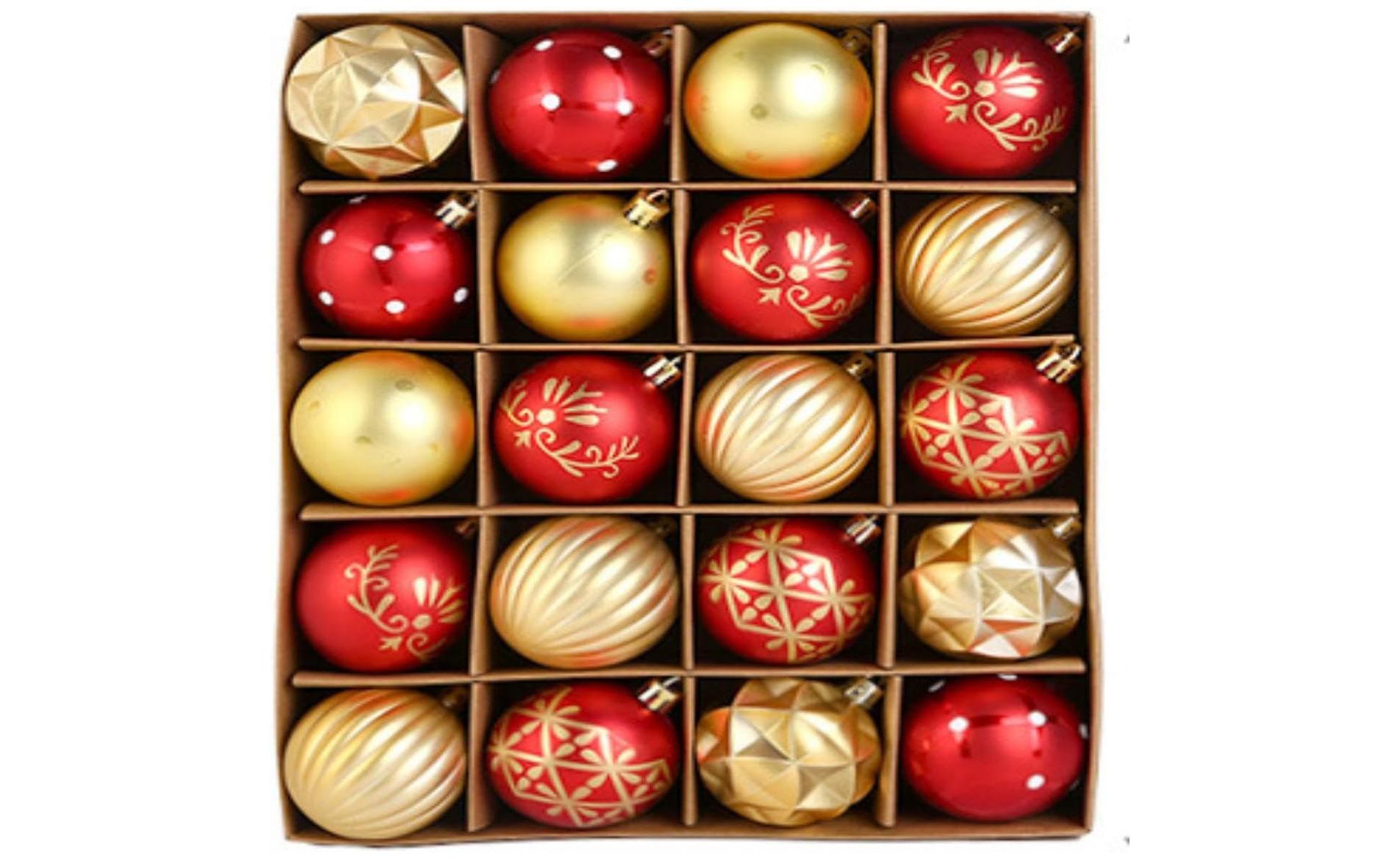 Christmas Balls Ornaments for Xmas Tree- 20Pcs Shatterproof Christmas Tree Decorations, 2.36" Hanging Balls Muti-Color Xmas Ball Ornaments Set