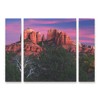 Mike Jones Photo 'Sedona Cathedral Rock Dusk' Multi Panel Art Set Small 3 Piece - 2 of 2