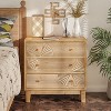 JIONJOY Handcrafted Wooden 3-Drawer Dresser with Artisan Ring Detailing - 3 of 4