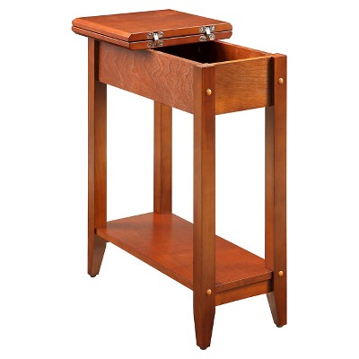 Breighton Home Harper End Table with Flip Top Storage and Lower Shelf