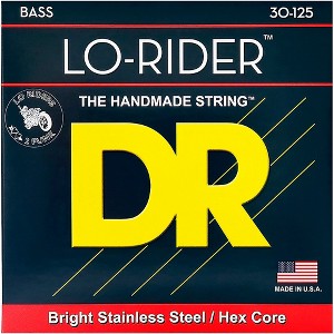 DR Strings Lo Rider MH6-30 Medium Stainless Steel 6-String Bass Guitar Strings .125 Low B - 1 of 3