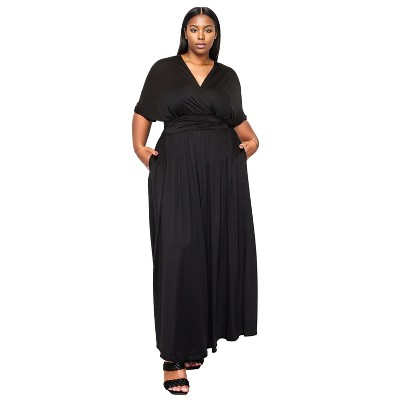 L I V D Women's Raffi Pocket Empire Waist Maxi Dress