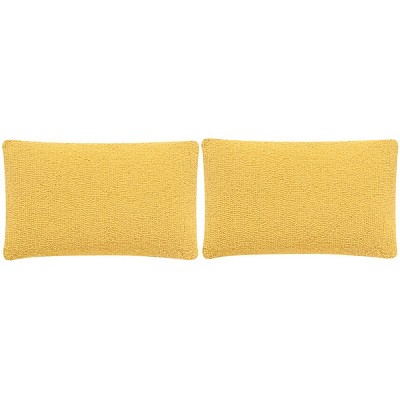 Sunshine Yellow Rectangular Polyfill Outdoor Pillow Set