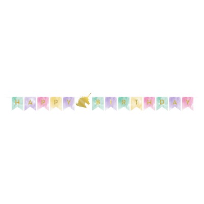 Happy Birthday Unicorn Sparkle Party Banner Target