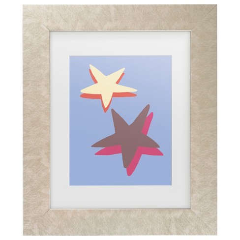 Trademark Fine Art - Pictufy Studio  Blue Star Matted Framed Art - image 1 of 4