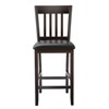 Tangkula Set of 4 Bar Stools Counter Height Pub Chairs w/ PU Leather Seat&Rubber Wood Legs - 3 of 4