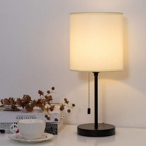 Oumilen Modern Table Lamp with Fabric Shade, Pull Chain Switch - 1 of 1