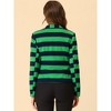 INSPIRE CHIC Women's Notched Collar Long Sleeve Button Front Striped Blazer - 4 of 4