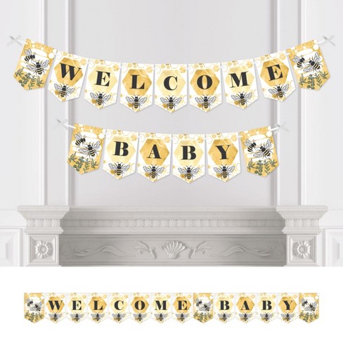 Big Dot of Happiness Honey Bee - Baby Shower or Birthday Party Centerpiece  Sticks - Table Toppers - Set of 15
