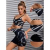 INSPIRE CHIC 2 Pcs Women's Tie Dye High Waisted Workout Running Fitness Thigh Slimmers - 3 of 4