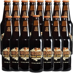 Freddie’s Old Fashioned Soda - Root Beer 12oz Bottles - 15 Pack - Made with Natural Herbs, Oil of Birch and Imported Vanilla - 1 of 4