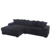 TiramisuBest Oversized Corduroy L Shaped Sofa  Modular sofa Left Chaise Eight Pillows Two Piece Corner Couch - 4 of 4