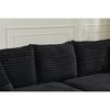 82" Corduroy Sectional Sofa Bed with Pillows & Ottomans - 3 of 4