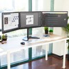 Mount-It! Triple Monitor Stand - Freestanding Computer Desk Mount Fits Up to 32 Inch Monitors, VESA 75 & 100 Compatible - 2 of 4