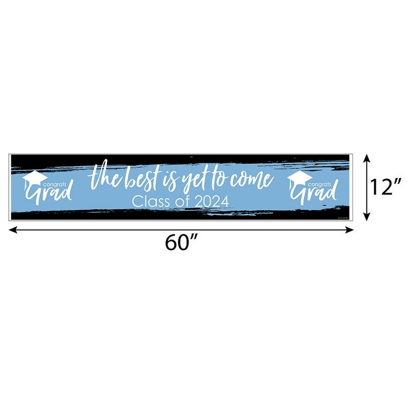 Big Dot of Happiness Light Blue 2024 Graduation Party Decorations Party Banner, 2 of 8