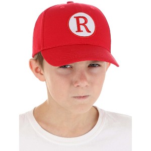 HalloweenCostumes.com One Size Fits Most   A League of Their Own Baseball Hat for Kids, White/Red - 1 of 4