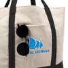 College Of Coastal Georgia Primary Logo Canvas Tote Bag With External Pocket, Reusable Shoulder Bag for Shopping, School, Beach - 2 of 4