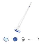 Bestway 58237 Above Ground Pool Cleaning Vacuum, 9-Foot Pole, and Surface Skimmer Maintenance Accessories Kit