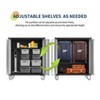 Coucheta Garage Storage Cabinets - Heavy-Duty Metal Lockers with Adjustable Shelves, Rolling on Lockable Wheels for Workshop & Home - 3 of 4