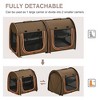 Whisen 39" Portable Soft-Sided Pet Carriers & Pet Cat Carrier with Divider, Two Compartments, Soft Cushions - 3 of 4