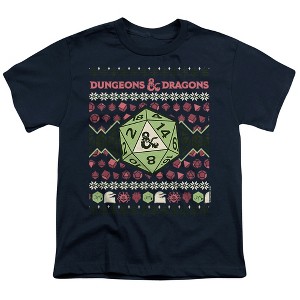 Boys' Dungeons And Dragons 20-Sided Dice Ugly Christmas T-Shirt - 1 of 4
