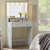 Angel Sar Makeup Vanity Desk with Mirror and Lights, Small Vanity Black Vanity Table - 2 of 4
