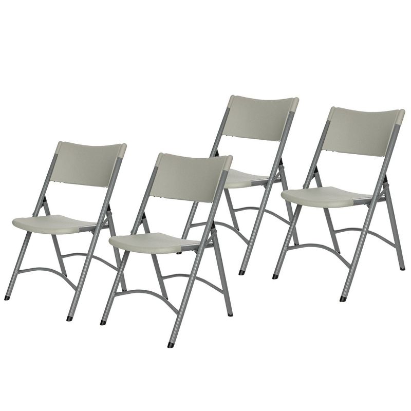 Set of 4 Heavy Duty Plastic Folding Chairs - Hampden Furnishings, 1 of 12