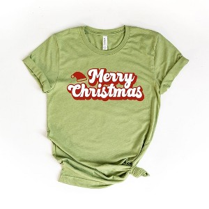 Simply Sage Market Women's Merry Christmas Hat Short Sleeve Graphic Tee - 1 of 4