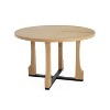 NicBex Farmhouse Style Circle Wooden Dining Table with Black Cross Base,Modern Round Kitchen Table,Dining Room Furniture - 4 of 4