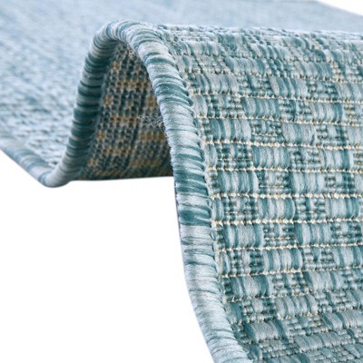 Aquamarine Easy-Care Synthetic 5' x 8' Outdoor Rug