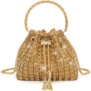 Sparkly Diamond Evening Bag for Women Rhinestone Purse Glitter Handbag for Party Prom Cocktail Wedding - 1 of 4