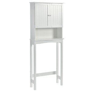 Over The Toilet Storage Cabinet, Bathroom Above Toilet Storage Cabinet With 2 Door & Shelves, Storage Cabinet For Bathroom, Living Room - 1 of 4