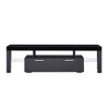 51"W/63"W Modern TV Stand TV  Console Floor TV Cabinet with LED Color Changing Lights, Toughened Glass Shelf and Drawer-ModernLuxe - 4 of 4