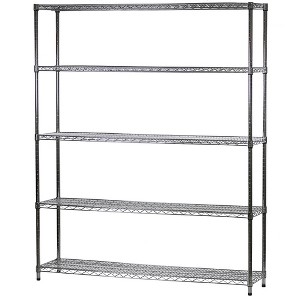 Shelving.com Chrome Wire Shelving with 5 Tier Shelves - - 1 of 4