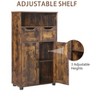 Gulches Tall Storage Cabinet - Rustic Brown Cabinet with 2 Large Drawers & Adjustable Shelf for Living Room, Office, Kitchen, Bathroom - 4 of 4