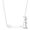 Slickblue Minimalist Arrow Design Necklace, 16" Stainless Steel Chain with 2" Extender, Rose Gold/Silver Finish - 3 of 4