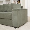 104 inch Luxe Oversized Beige Corduroy L Shaped Sofa with Chaise and 8 Pillow for Living Room Apartment Bedroom - 4 of 4