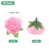 Unique Bargains Silk Plastic Small Faux Rose Artificial Flower Heads 1.2 inch - 3 of 4