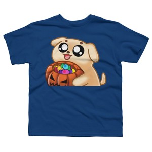 Boy's Design By Humans Halloween Candy Pup By Puppers T-Shirt - 1 of 4