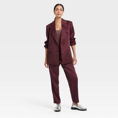 Women's Structured Satin Blazer - A New Day