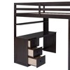 NicBex Twin/Full Loft Bed with Built-in Desk,3 Drawers and Wardrobe for Kids Teens Adults - 4 of 4