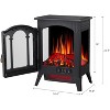 ZAFRO Electric Fireplace Stove, Freestanding Electric Fireplace Heater with Adjustable Flame Brightness, Overheating Protection, 1000W/1500W, - 2 of 4