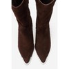 ALVI - Brown Genuine Suede Block Heel Western Boot (Women) brown suede 5.5 Forever & Always Shoes US - 2 of 4
