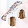 Unique Bargains Women's Heart Style Handheld Wide Tooth Comb for Curly Thick Straight Hair 1 Pc - 3 of 4