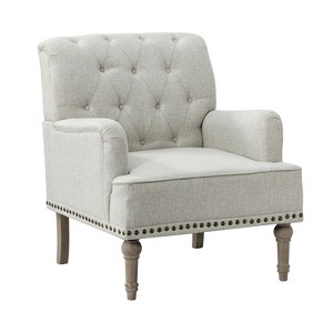 Naida Armchair with Carved Legs | ARTFUL LIVING DESIGN - 1 of 4