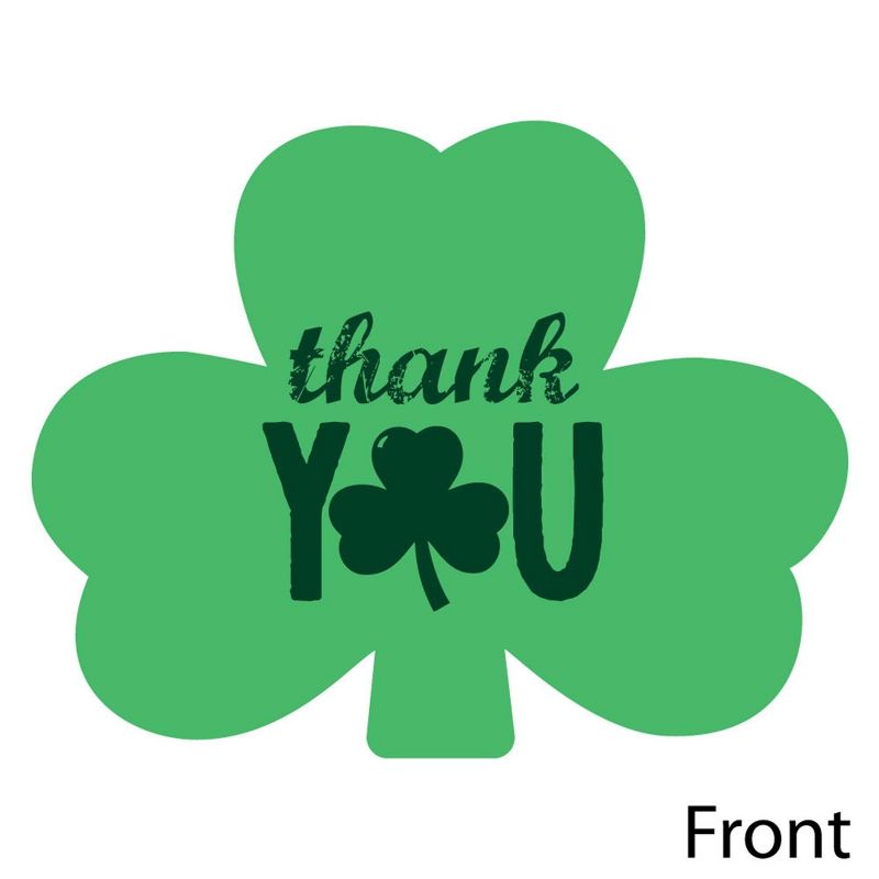 Big Dot of Happiness St. Patrick's Day - Shaped Thank You Cards - Saint Paddy's Day Party Thank You Note Cards with Envelopes - Set of 12, 3 of 8