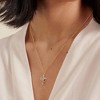 HTUTWOO  18K Gold Plated Crown Cross Pendant Necklace Diamond Cross Necklaces Faith Cross Jewelry First Communion Gifts - 3 of 4