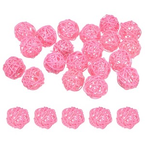Unique Bargains Wicker Rattan Decorative DIY Crafts Balls 1.6 Inch 20 Pcs - 1 of 4