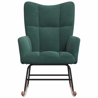 vidaXL Rocking Chair Accent Side Chair Padded Seat for Living Room Velvet